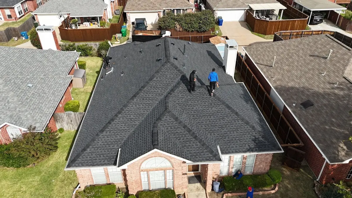 Slate & Tile Roof Repair work in progress on a Tempe property